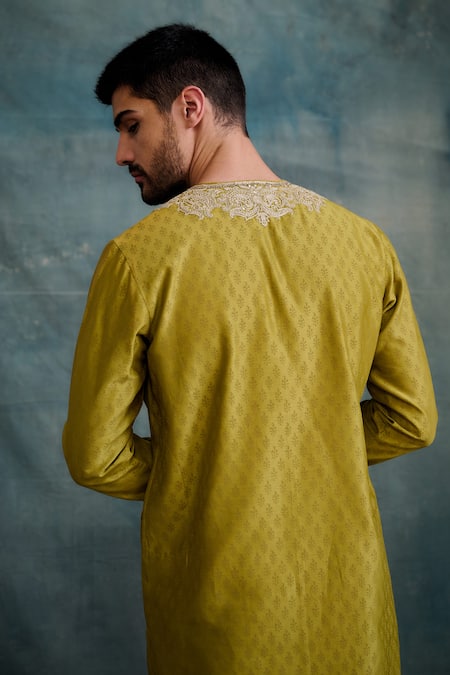 Krishna Mehta Tonal Block Print Short Kurta With Churidar 
