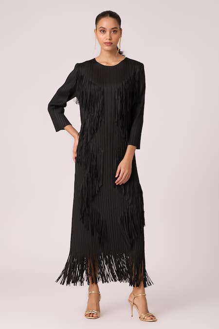 Scarlet Sage Chloe Fringed Dress 