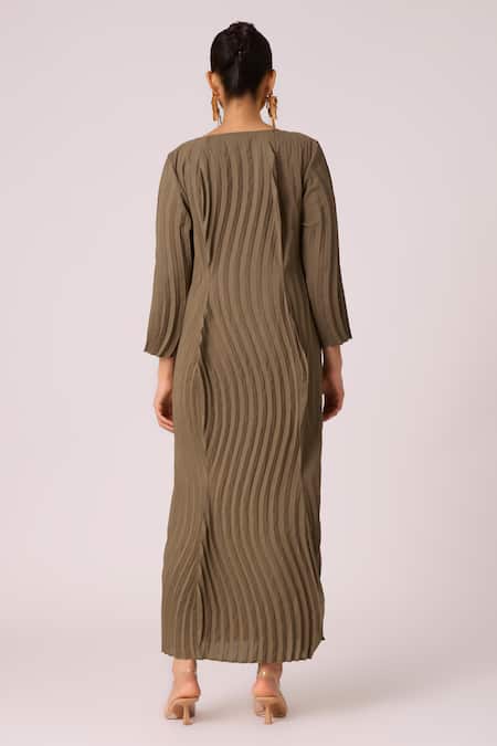 Scarlet Sage Imogen Front Slit Shift Dress 