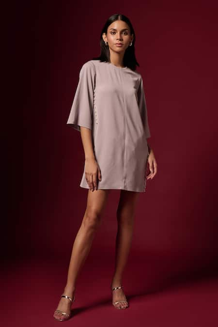 Emblaze Pearl Embellished Boxy Dress 