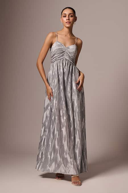 Emblaze Satin Pleated Dress 