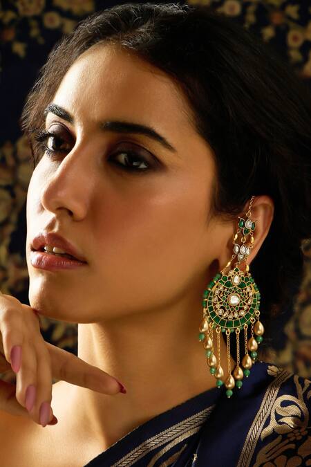 Joules By Radhika Rajwadi Glory Chaandbali Earrings 