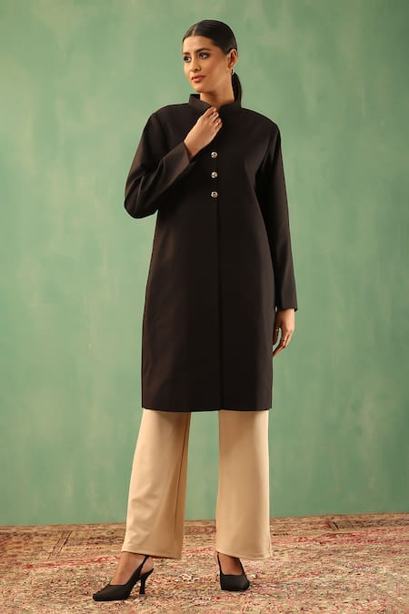 DUSALA Solid Long Jacket 