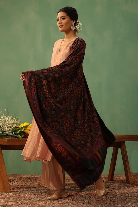 Shop_Dusala_Multi Color Nish Cashmere Shawl _at_Aza_Fashions