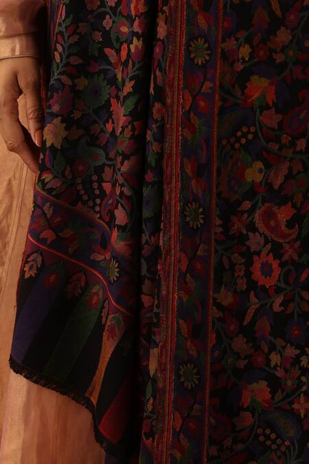 Buy_Dusala_Multi Color Nish Cashmere Shawl _Online_at_Aza_Fashions