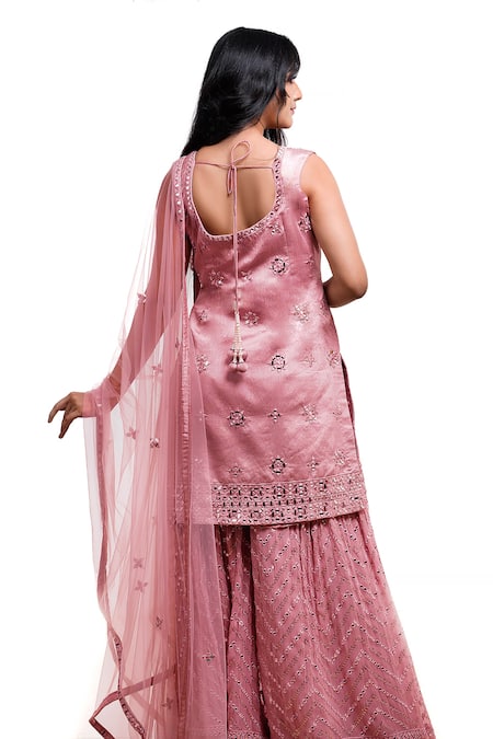 Archana Kochhar Raw Silk Resham Embroidered Kurta Set 