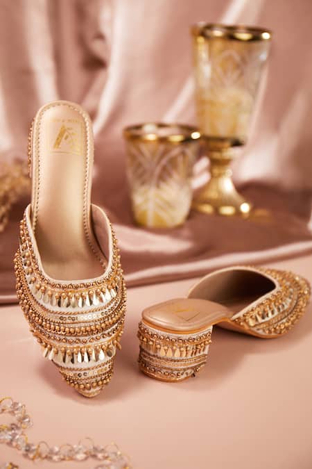 House Of Vian Pariza Sequin Embellished Mule Heels 