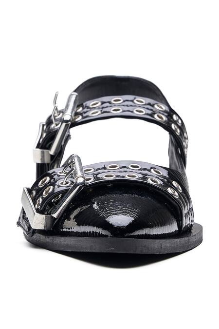 Buy Dang Shoes Black Juliana Eyelet Embellished Ballerina Flats Online at Aza Fashions Buy_Dang Shoes_Black Juliana Eyelet Embellished Ballerina Flats _Online_at_Aza_Fashions