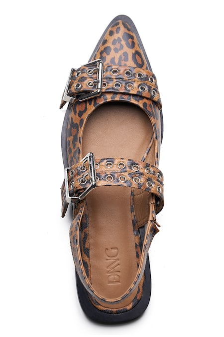 Dang Shoes Juliana Leopard Pattern Ballerina Flats 