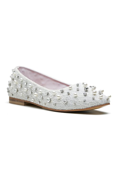 Dang Shoes Sylvie Crystal Embellished Ballerina Flats 