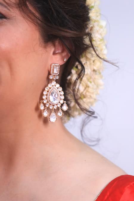 Studio6 Jewels Kundan Embellished Danglers 