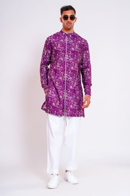 studio error Splash Pattern Print Short Kurta 