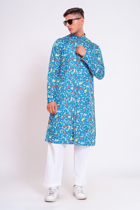 studio error Scribble Print Straight Kurta 