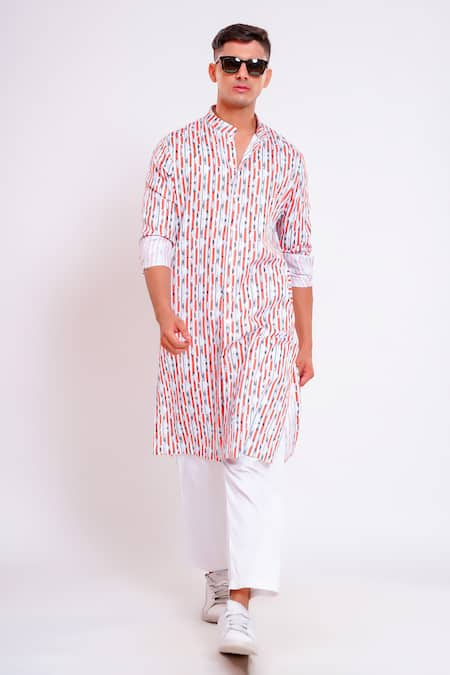 studio error Abstract Stripe Print Kurta 