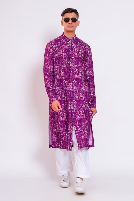 studio error Chalk Texture Print Kurta 