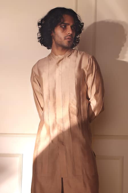 Buy Studio Error Grey Cotton, Silk Patchwork Tonal Kurta Online at Aza Fashions Buy_Studio Error_Grey Cotton, Silk Patchwork Tonal Kurta _Online_at_Aza_Fashions