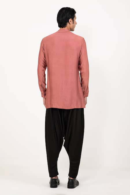 Studio Error Solid Draped Short Kurta 