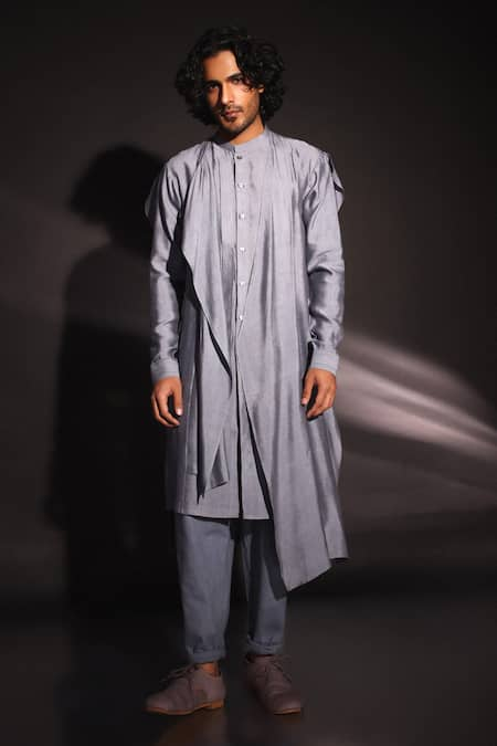 studio error Asymmetric Layered Draped Kurta 