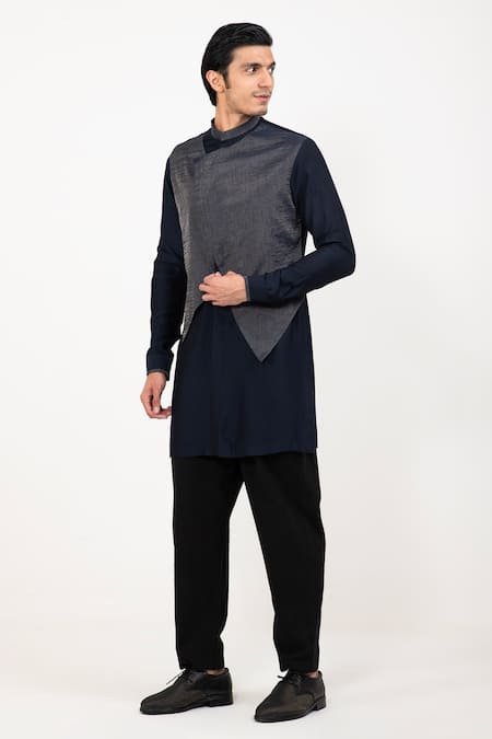 studio error Zari Metallic Panel Kurta 