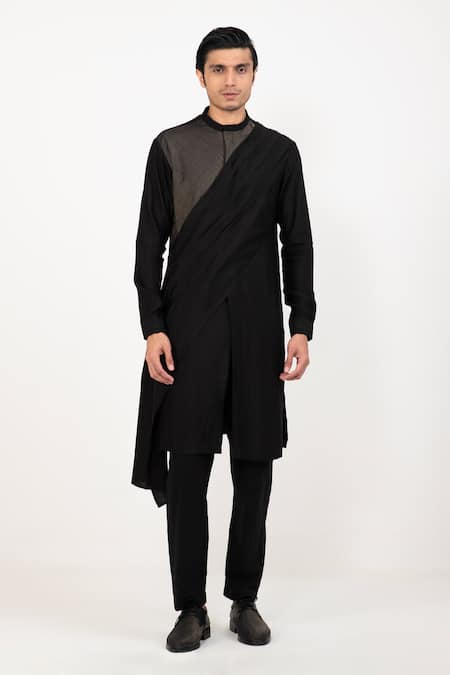 studio error Metallic Draped Kurta 