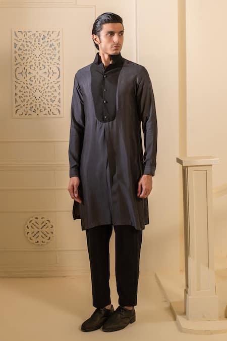 studio error Colour Block Placket Kurta 