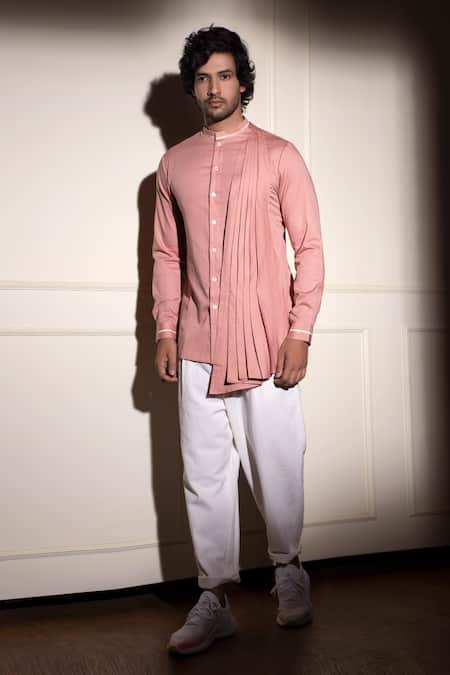 studio error Side Pleated Drape Short Kurta 