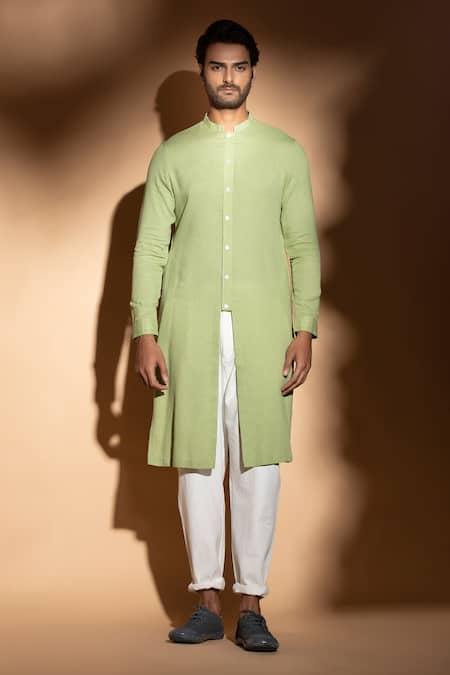 studio error Cotton Solid Slit Kurta 