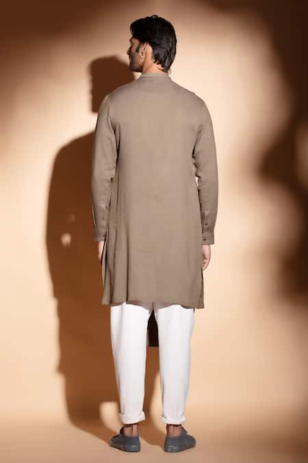 Studio Error Layered Concealed Placket Hand Embroidered Kurta 