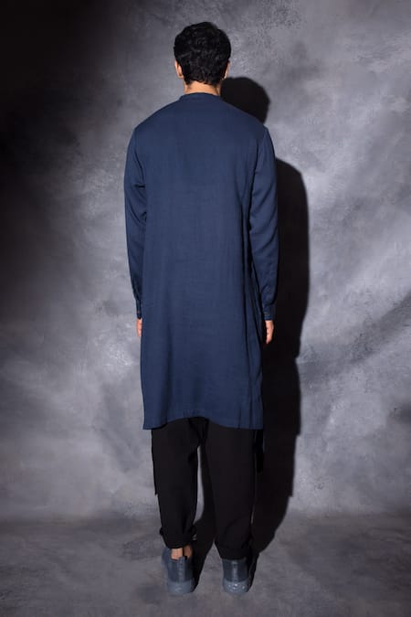 Studio Error Solid Cross Layer Draped Kurta 