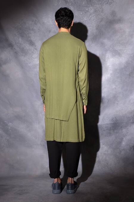 Studio Error Solid Front Cross Layered Kurta 