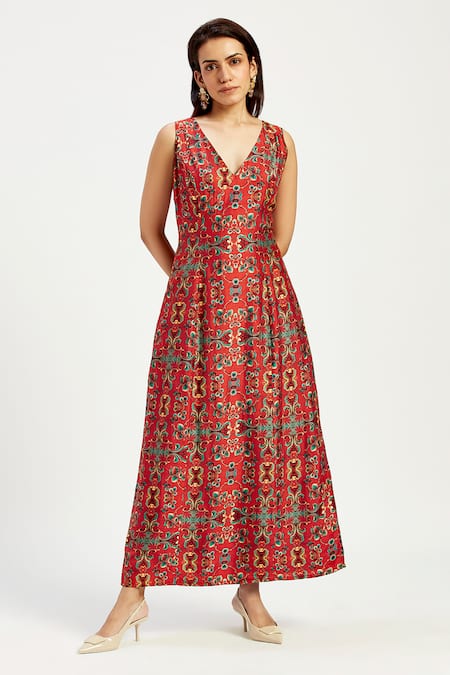 Madder Much Alivia Serene Print Flared Dress 