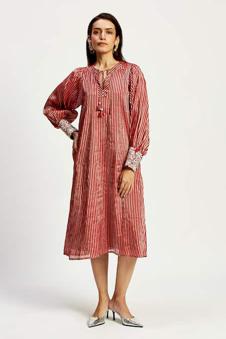 Madder Much Flynn Stripe Pattern A-Line Dress 