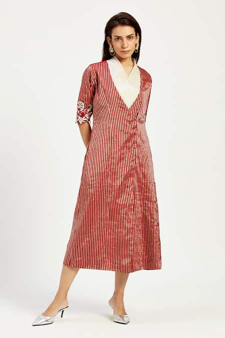 Madder Much Jasper Faux Scarf Straight Blazer Dress 