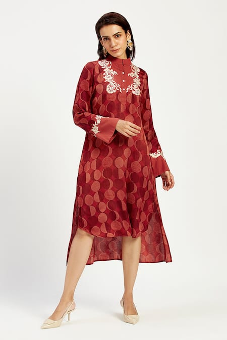 Madder Much Marj Moon Handwoven High Low Dress 