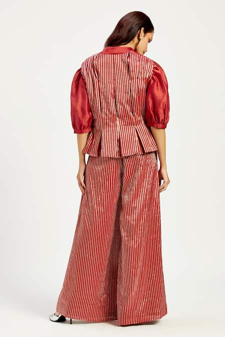 Madder Much Agra Box Pleats Waistcoat & Retro Pant Set 