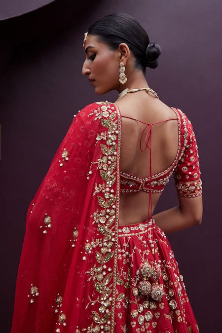 Prevasu Lovebirds Embroidered Bridal Lehenga Set 
