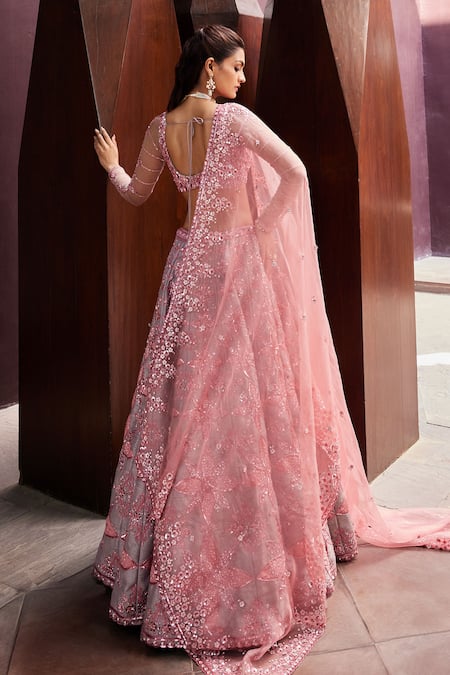 Prevasu Madni Floral Embroidered Lehenga Set 