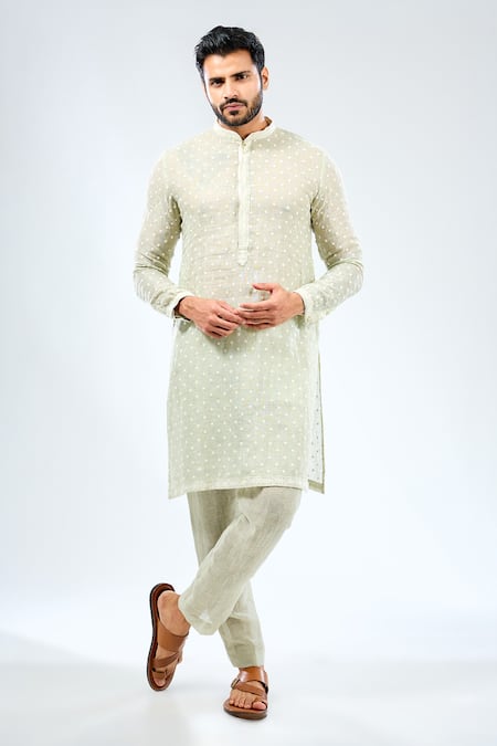Rabani & Rakha Thread Work Kurta With Pant 