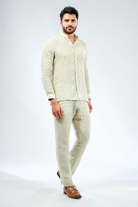 Rabani & Rakha Thread Work Shirt With Pant 