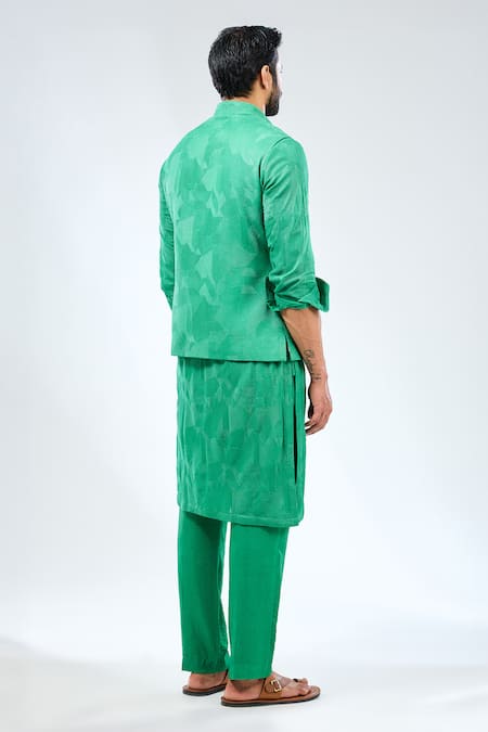 Rabani & Rakha Embroidered Bundi Kurta Set 