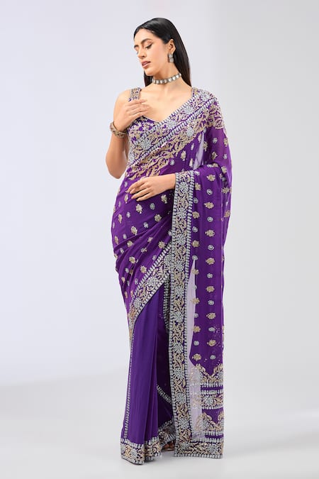 Rabani & Rakha Nabai Sequin Embroidered Saree Set 