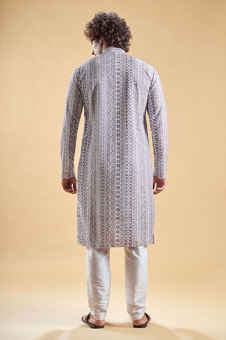 Arihant Rai Sinha Embroidered Chikankari Kurta With Churidar 