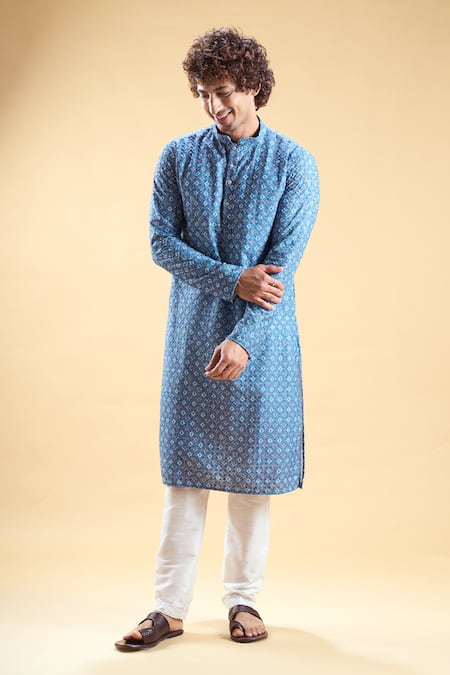 Arihant Rai Sinha Geometric Pattern Kurta With Churidar 