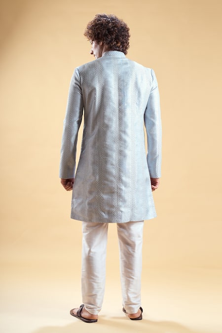 Arihant Rai Sinha Thread Embroidered Sherwani With Solid Pyjama 