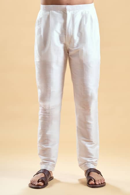 Buy_Arihant Rai Sinha_Maroon Silk Sequins, Embroidery Sherwani With Solid Pyjama 