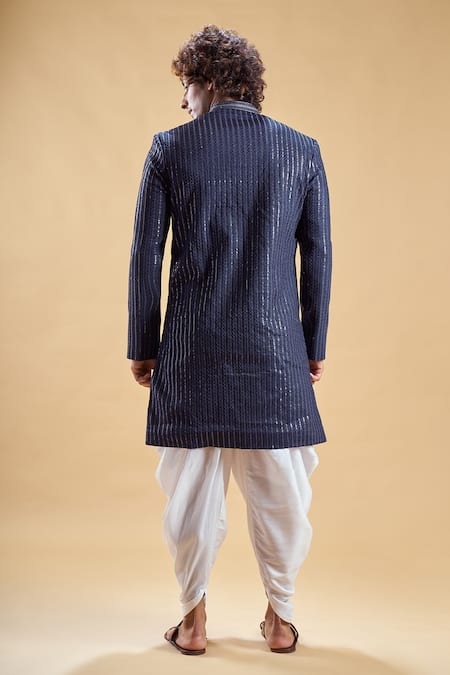Arihant Rai Sinha Sequin Embroidered Sherwani With Solid Dhoti Pant 