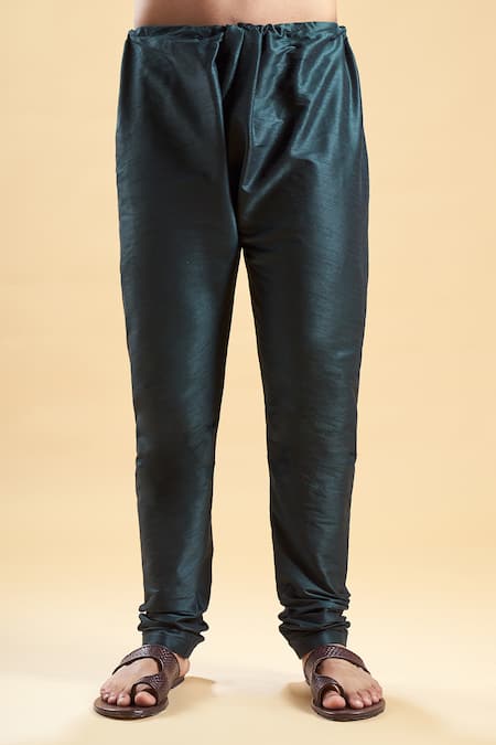 Buy_Arihant Rai Sinha_Green Jacquard, Silk Embroidery Geometric Nehru Jacket Set _Online_at_Aza_Fashions