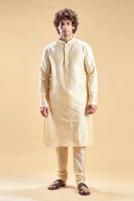 Arihant Rai Sinha_Green Silk, Jacquard Embroidery Floral Nehru Jacket Set _Online_at_Aza_Fashions