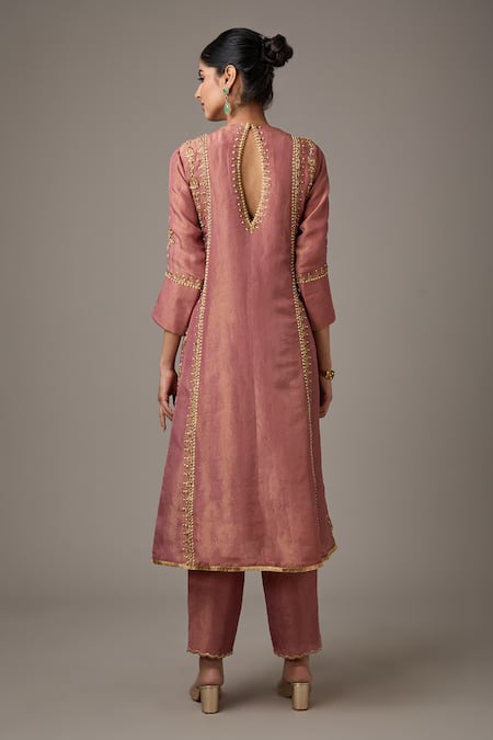 Studio A Dori Embroidered A-Line Kurta With Pant 