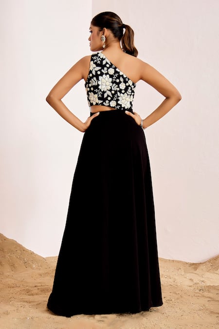 Suruchi Parakh Floral Sequin Embroidered Gown 